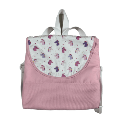 Mochila Alcolchada Popelin Unicornios