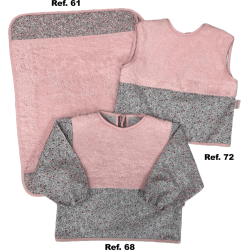 Bata Bebe Rosa Impermeable con y sin Mangas