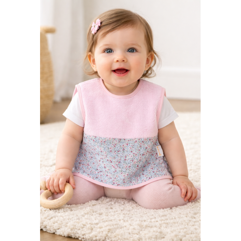 DELANTAL S/M ROSA FLORAL 72