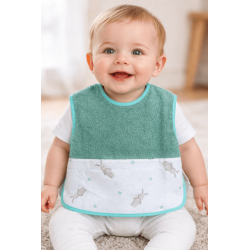 DELANTAL S/M VERDE CONEJOS 70