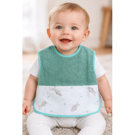 DELANTAL S/M VERDE CONEJOS 70