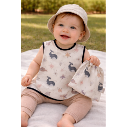 DELANTAL  IMPERMEABLE CON BOLSITA 90