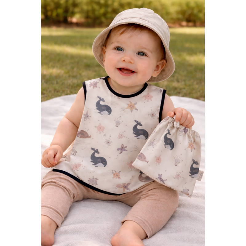 DELANTAL  IMPERMEABLE CON BOLSITA 90